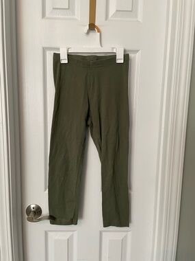 Old Navy Olive Green Stretch Cotton Cropped Leggings